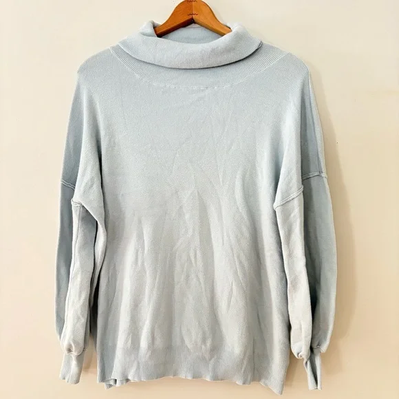 VICI Size Small Light Blue Mock Neck Sweater | Soft Knit Pullover | Minimalist - Picture 1 of 8